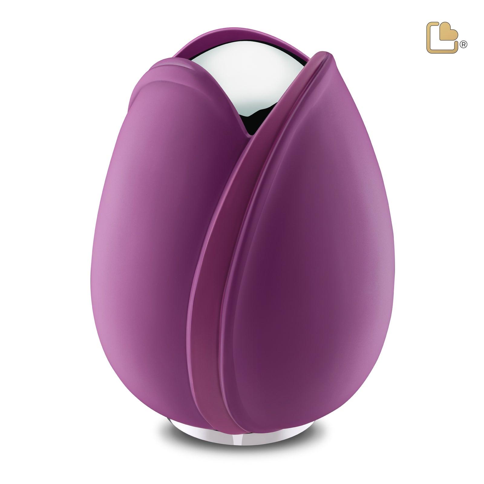 A1054 Tulip Standard Adult Urn Purple & Pol Silver