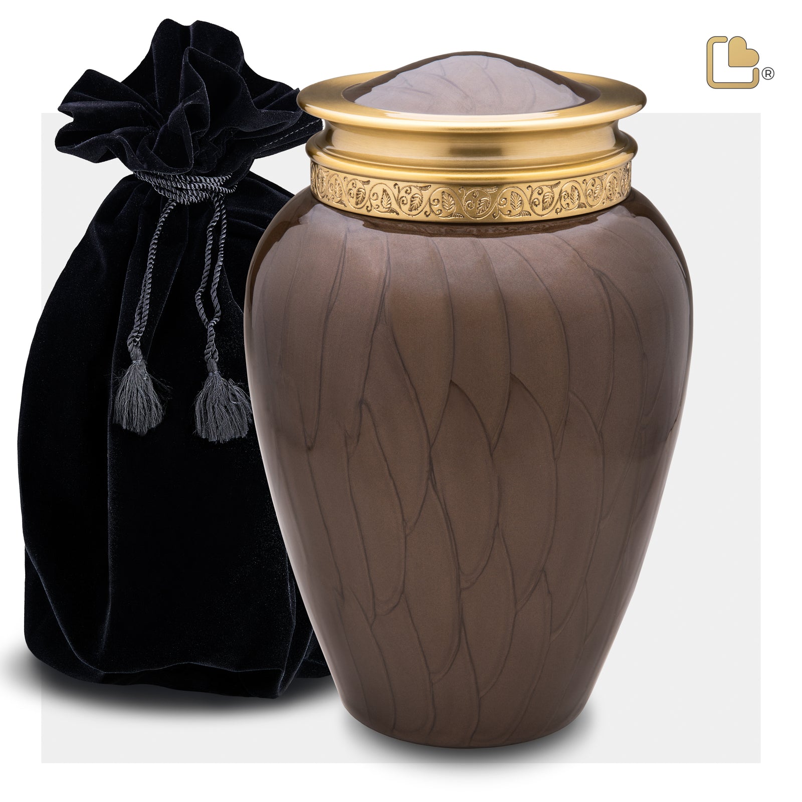 A291 Blessing Standard Adult Urn Pearl Bronze & Bru Gold