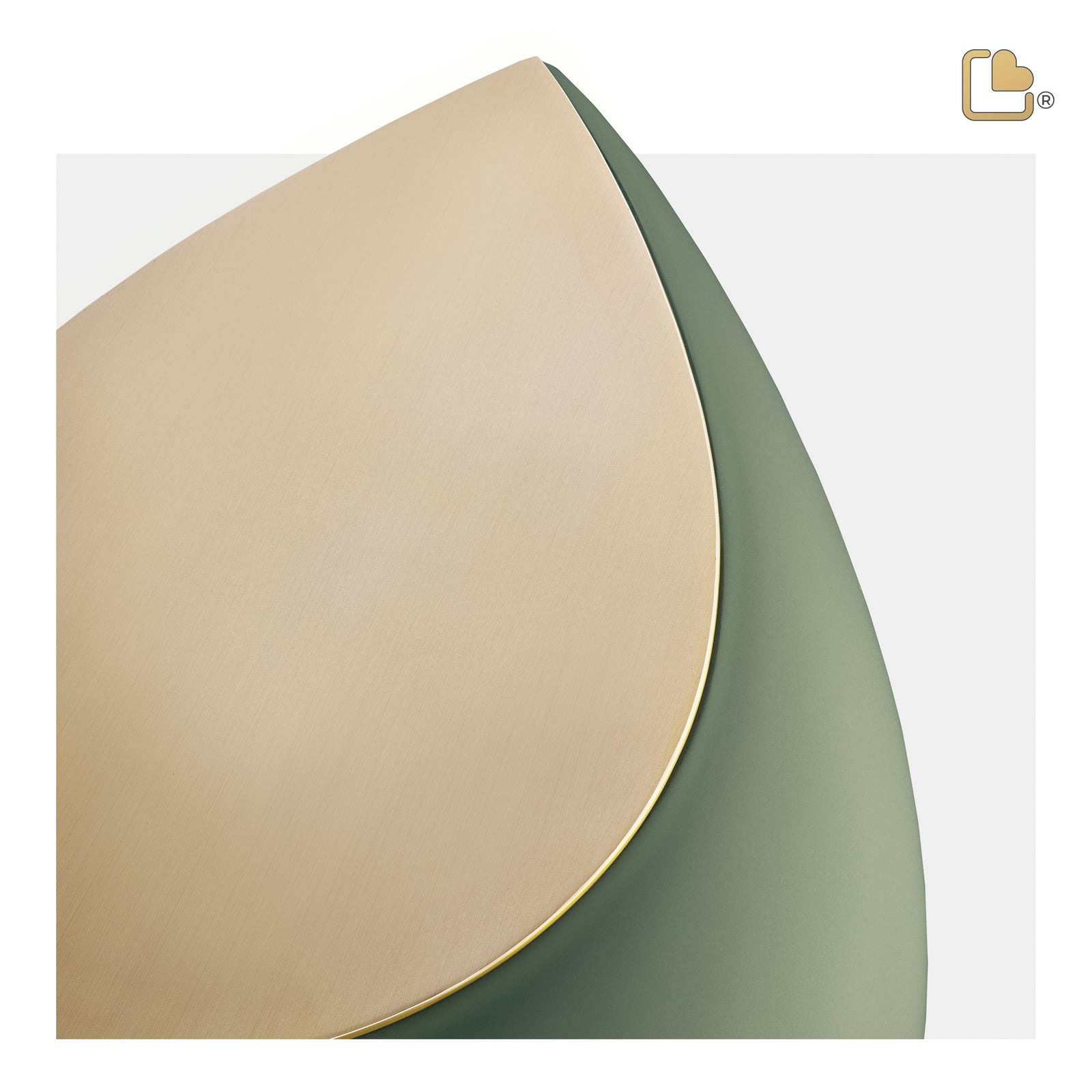 A585 Drop Standard Adult Urn Sage Green & Bru Gold