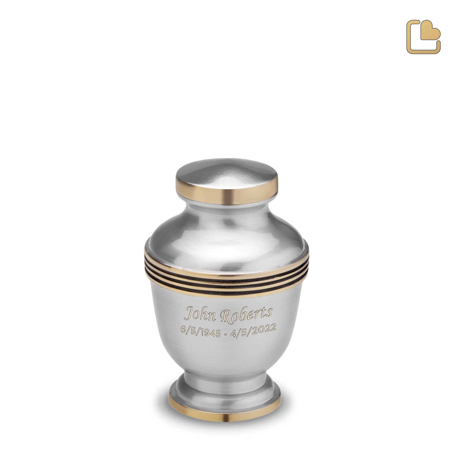 K251 Elegant Keepsake Urn Bru Pewter