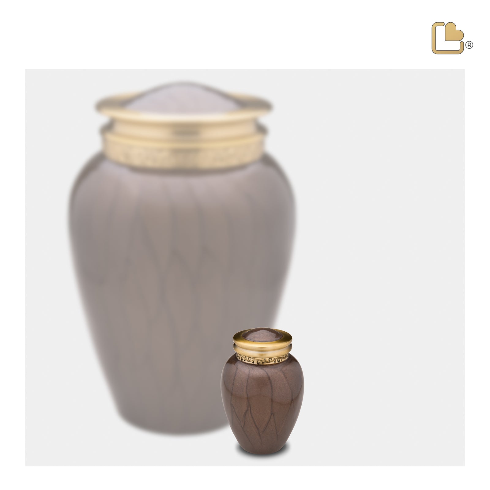 K291 Blessing Keepsake Urn Pearl Bronze & Bru Gold