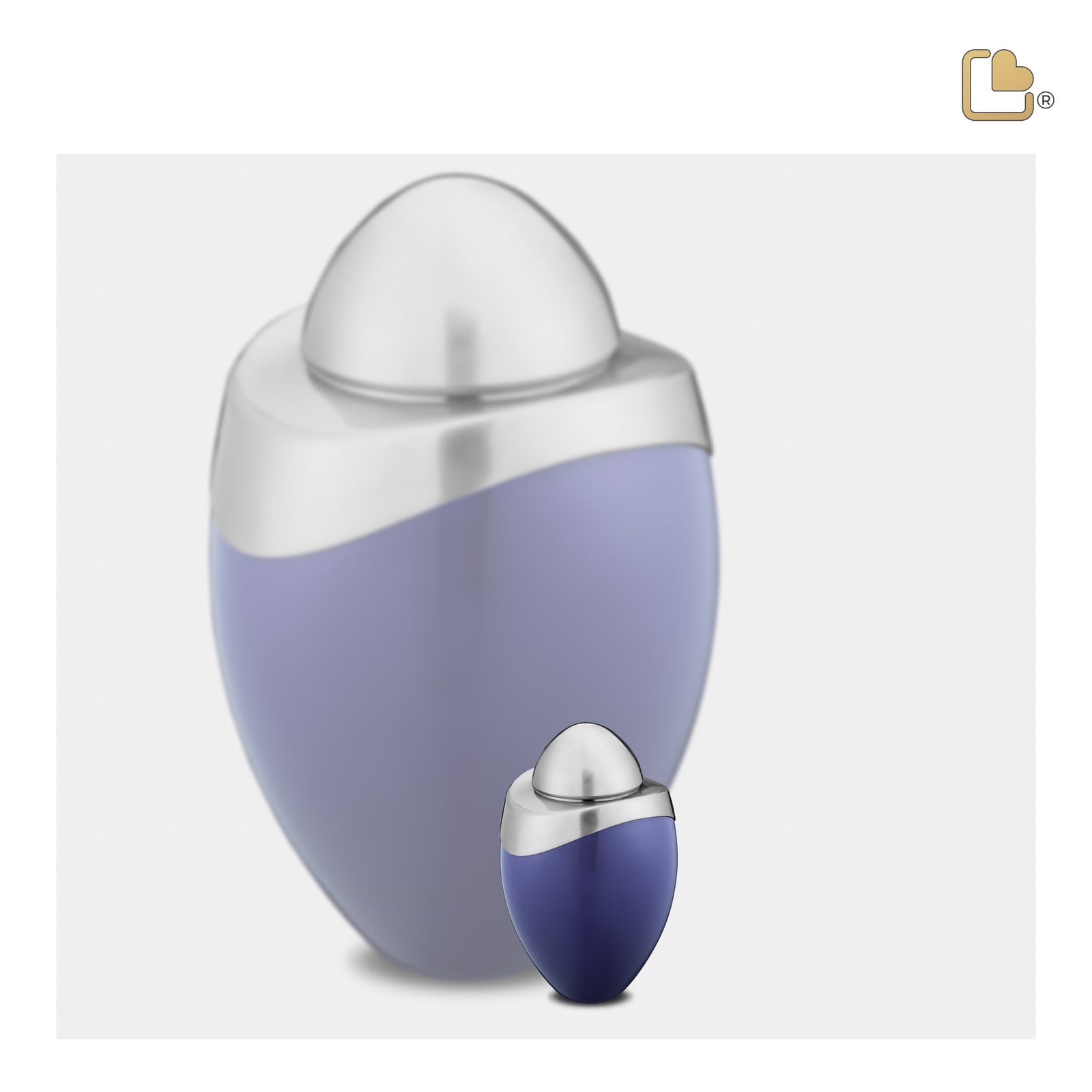 K361 Amore Keepsake Urn Blue & Bru Pewter