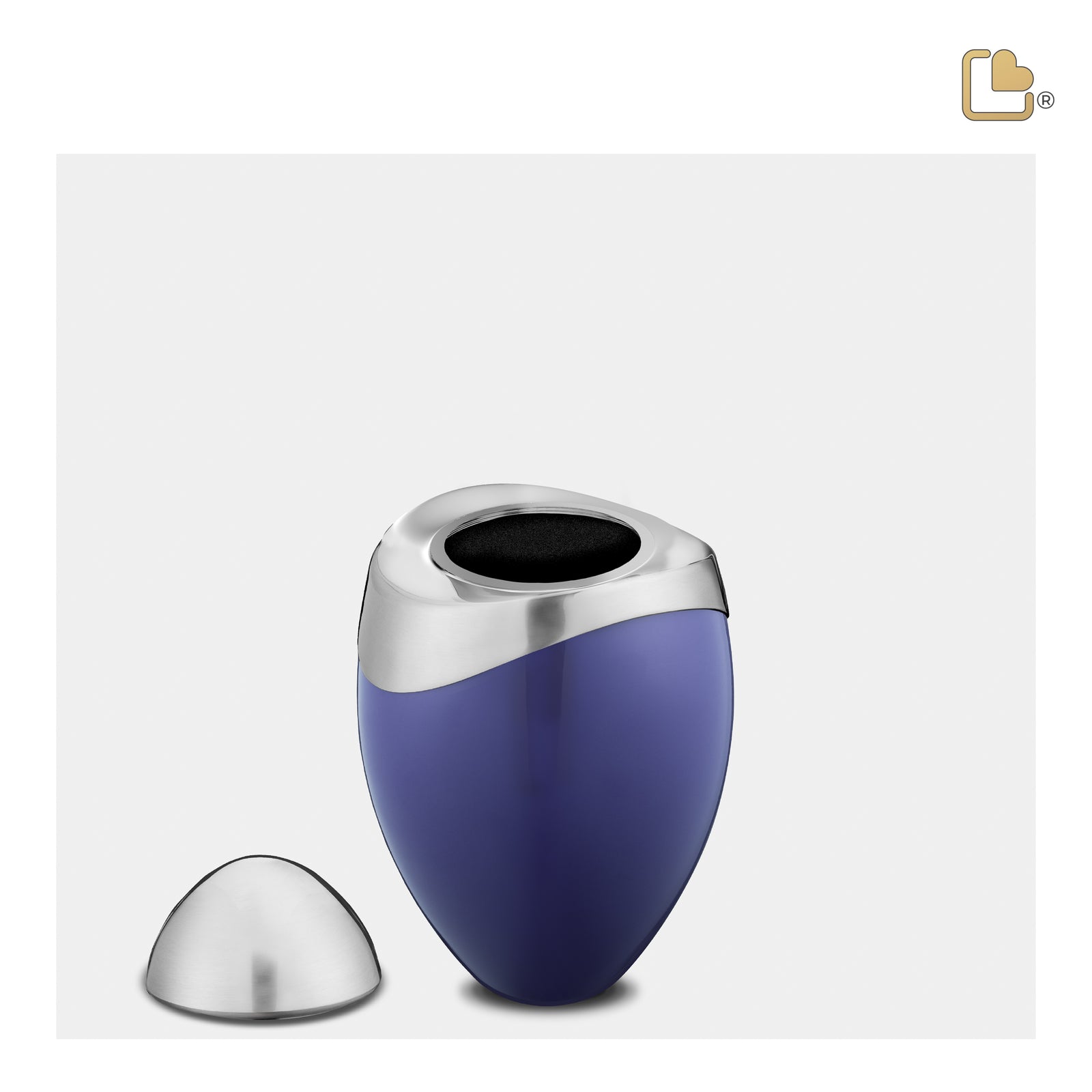K361 Amore Keepsake Urn Blue & Bru Pewter