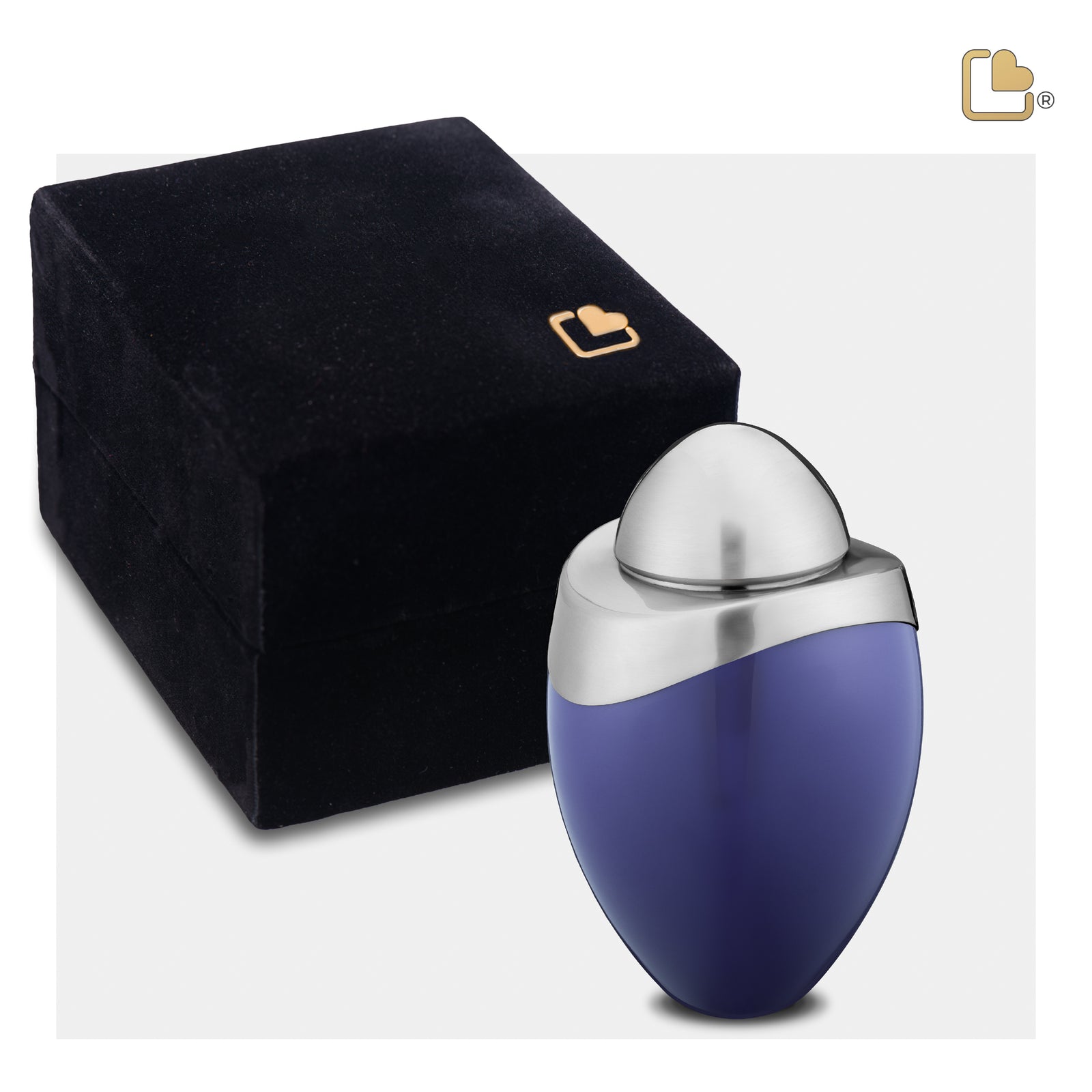 K361 Amore Keepsake Urn Blue & Bru Pewter