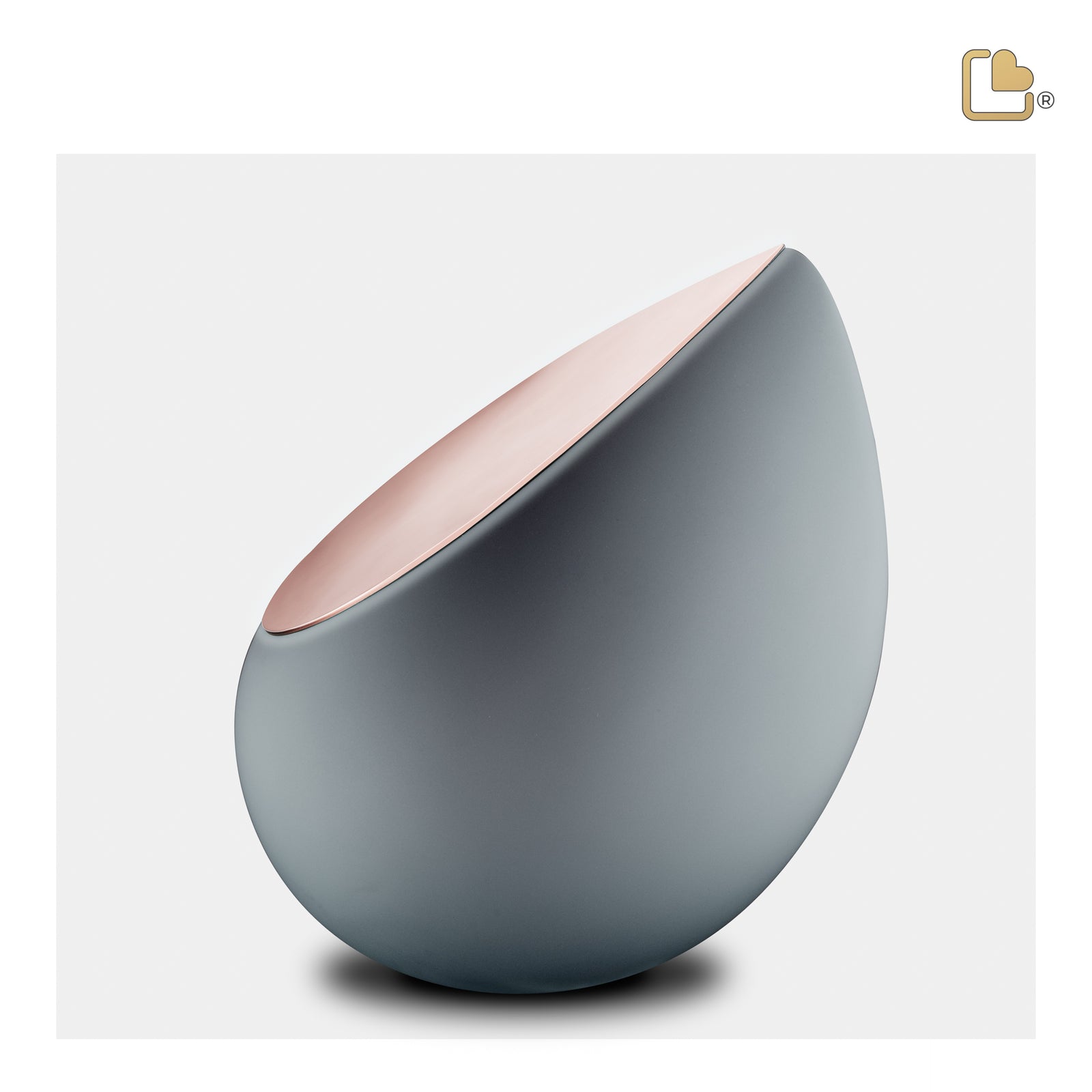 M584 Drop Medium Urn French Grey & Bru RoseGold