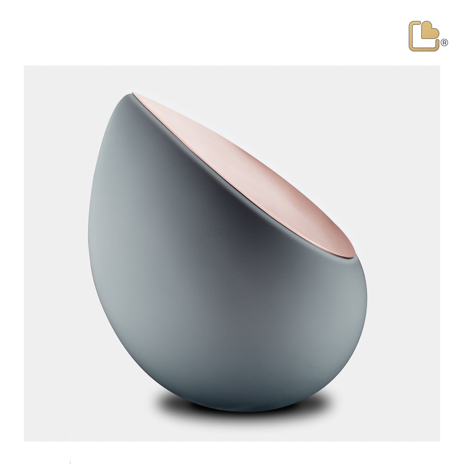 M584 Drop Medium Urn French Grey & Bru RoseGold