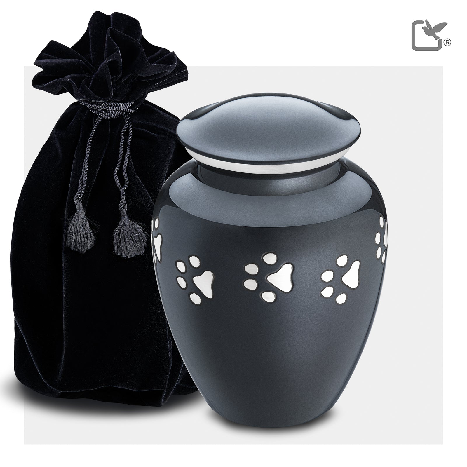 P212L Classic Large Pet Urn Midnight & Bru Pewter