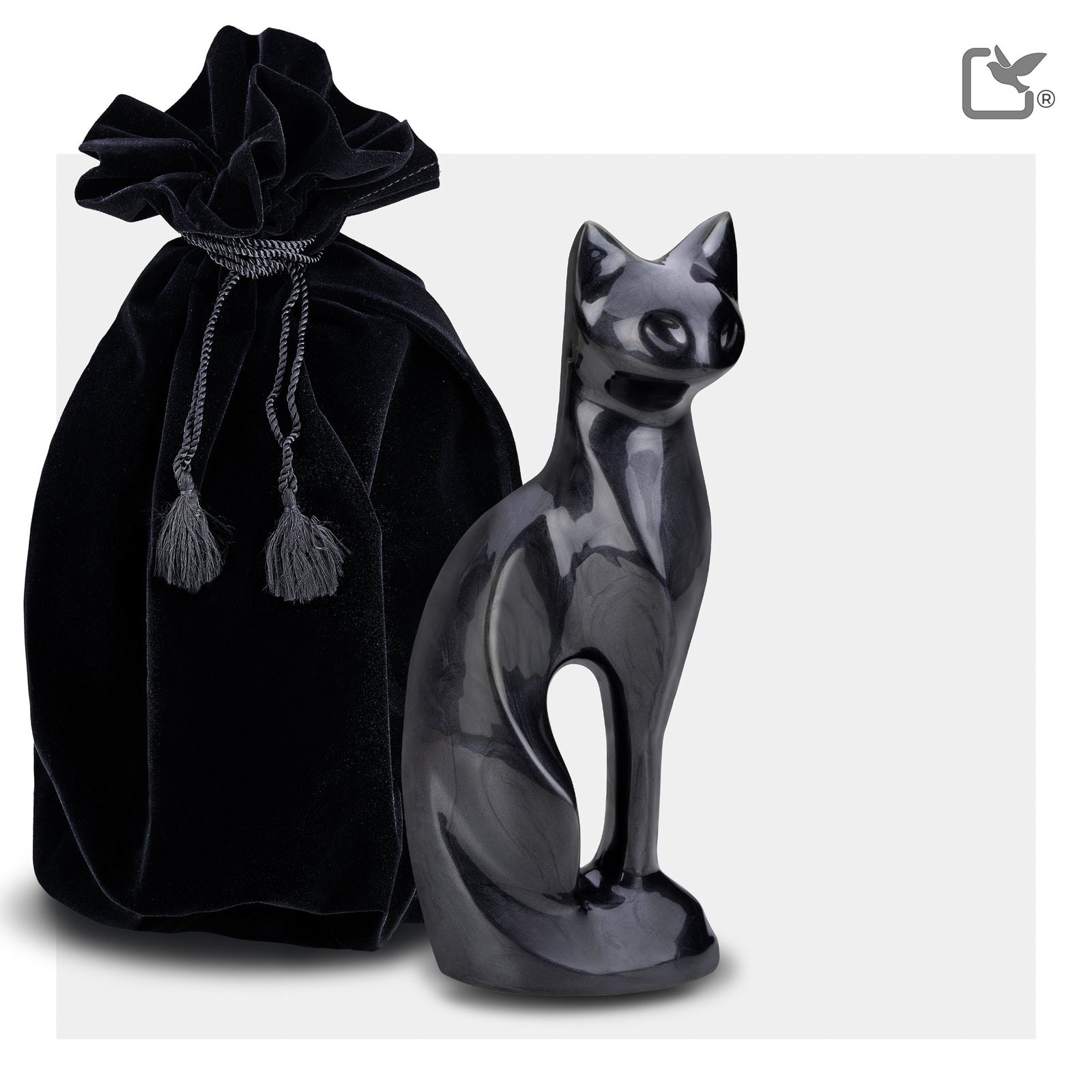 P261 Cat Pet Urn Pearl Midnight