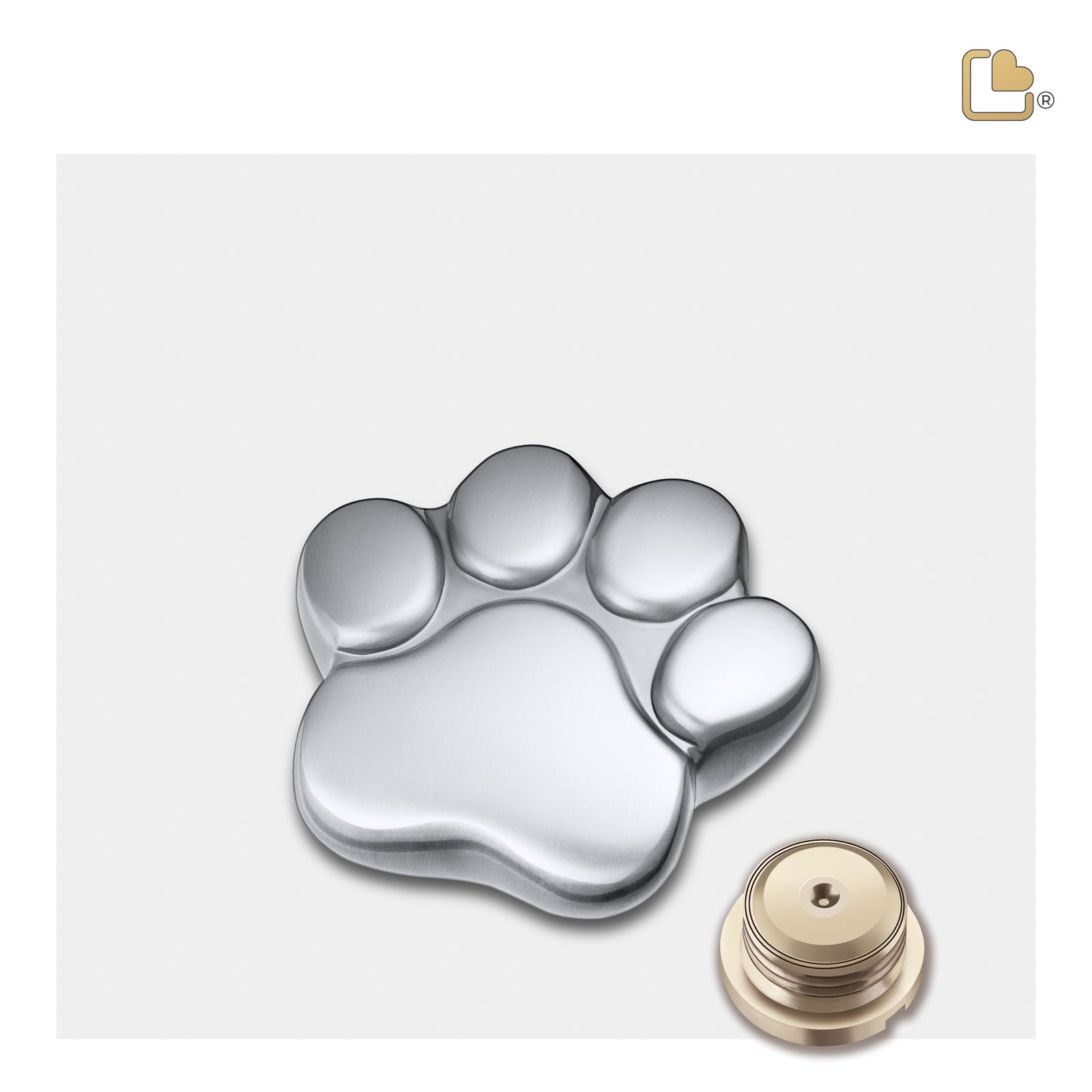 P672K LovePaw Pet Keepsake Urn Bru Pewter