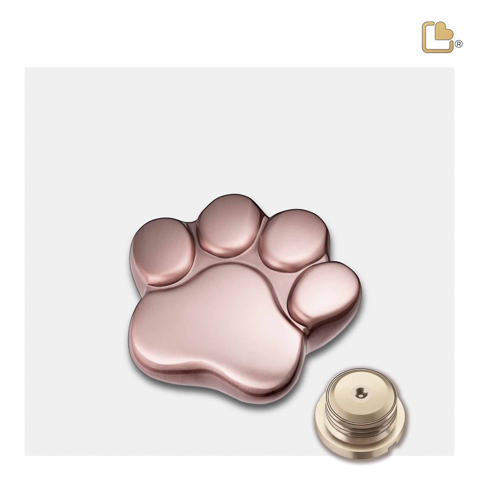 P674K LovePaw Pet Keepsake Urn Bru RoseGold