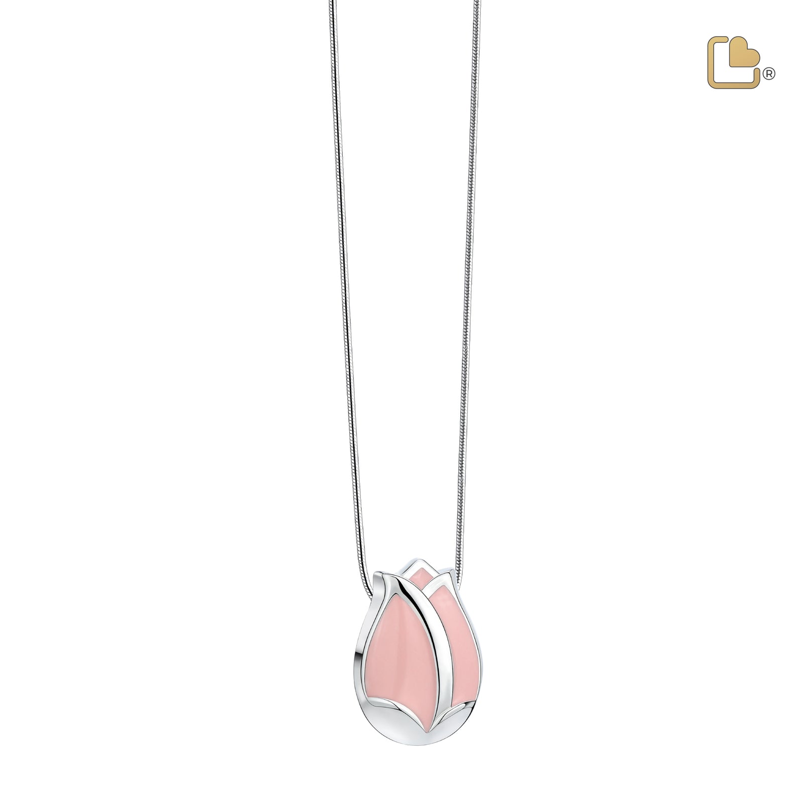 PD1075 Tulip Ashes Pendant Pearl Pink & Pol Silver