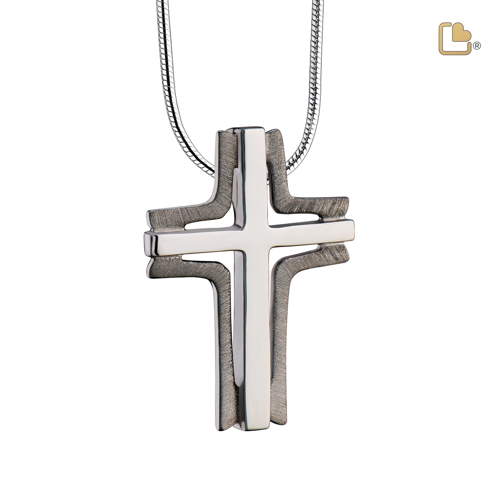 PD1131 Cross Elegant Ashes Pendant Bru Ruthenium