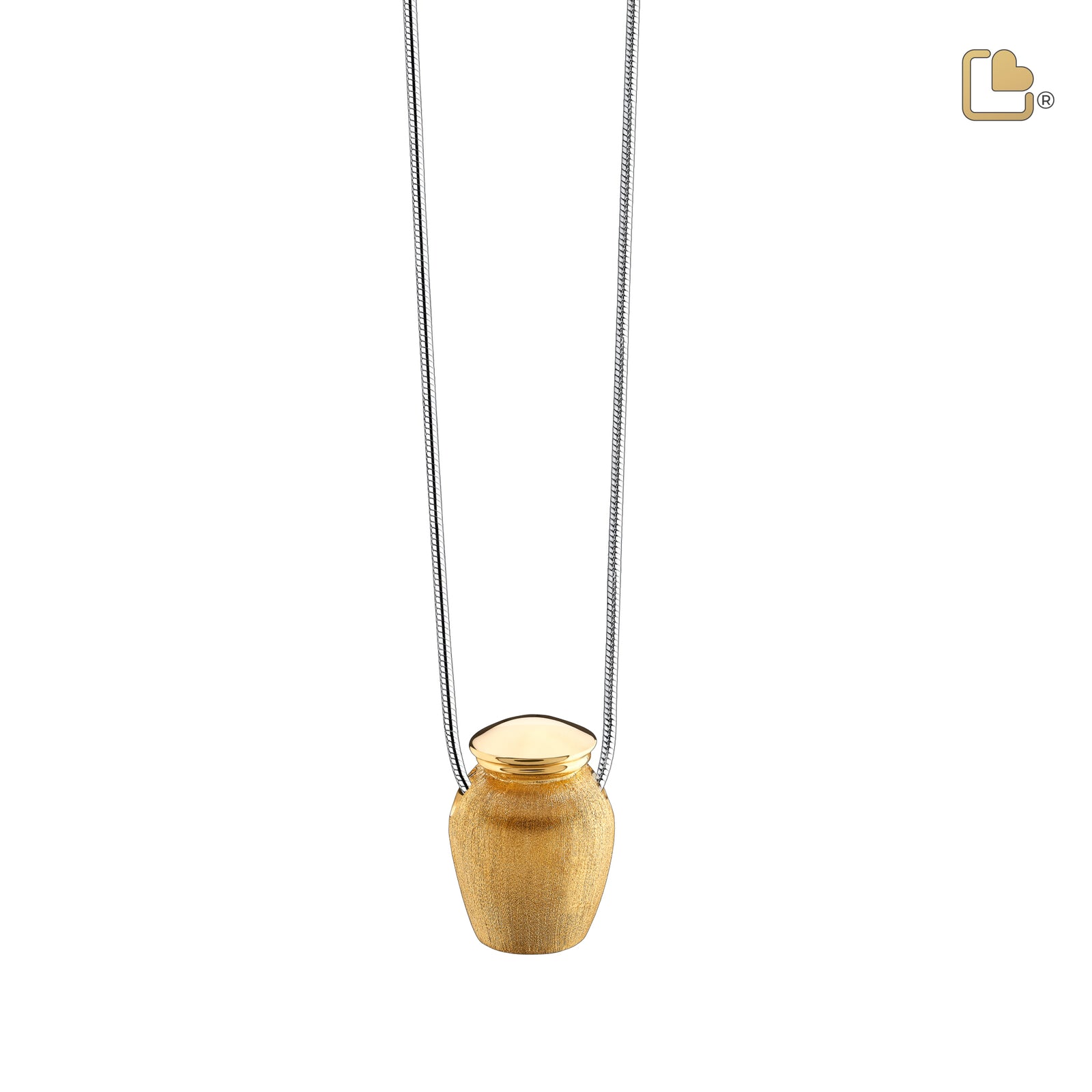 PD1141 Classic Urn Ashes Pendant Pol & Bru Gold Vermeil