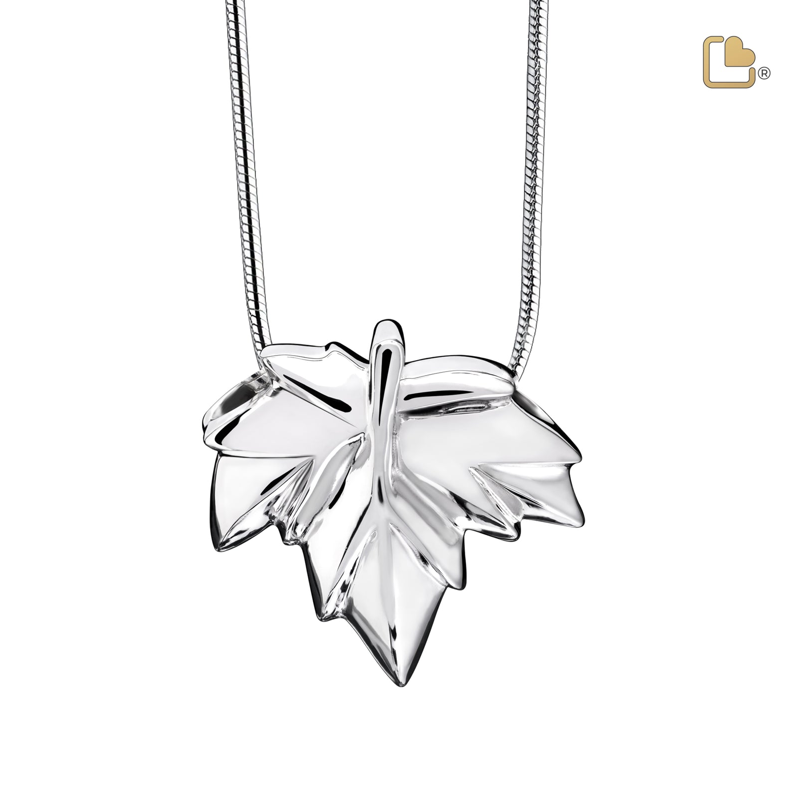 PD1230 Autumn Leaf Ashes Pendant Pol Silver