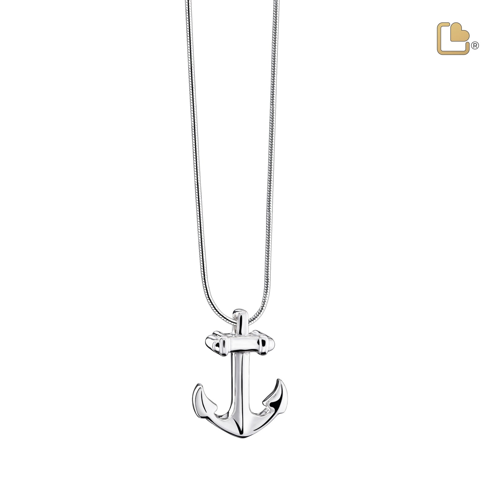 PD1240 Anchor Ashes Pendant Pol Silver