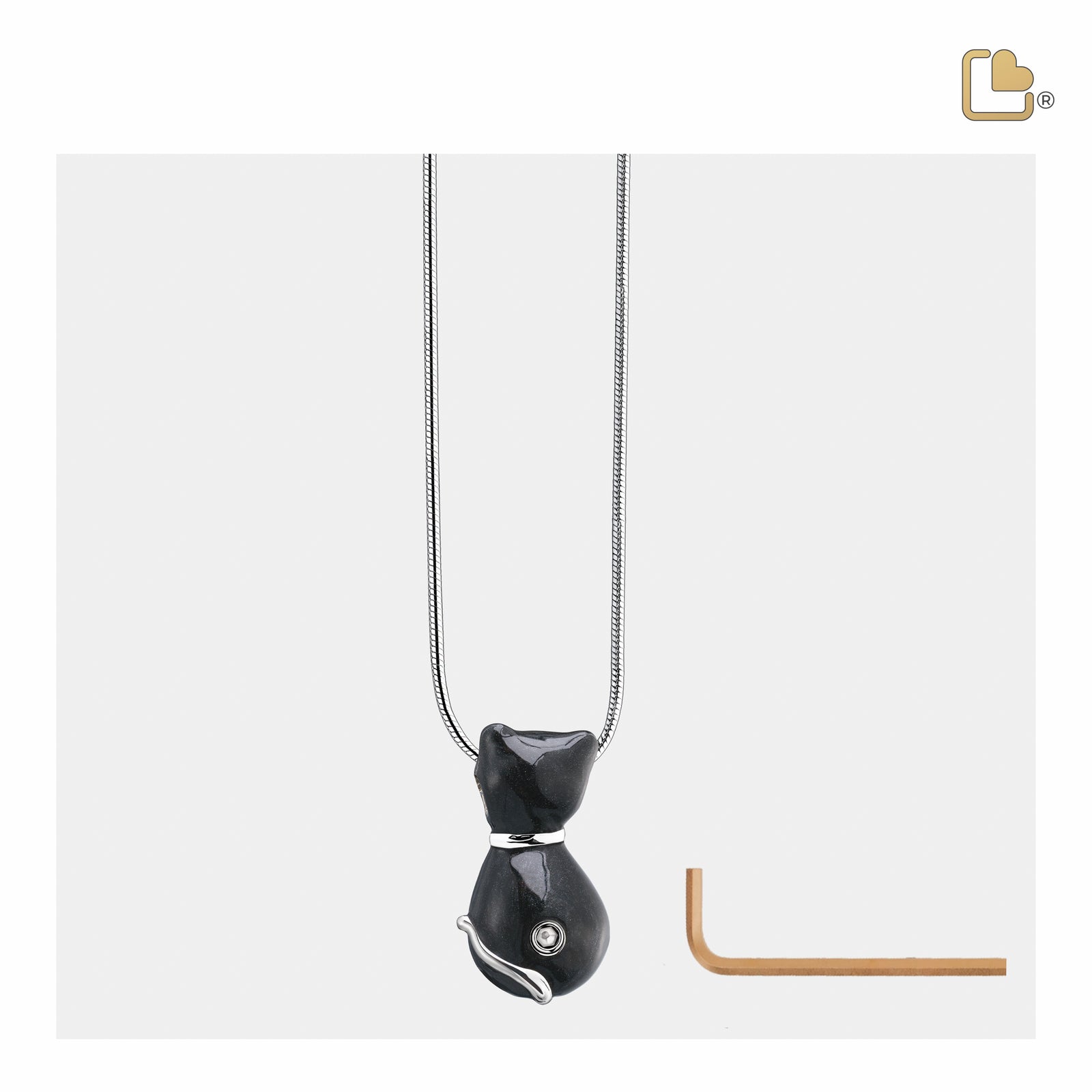 PD1261 PrincessCat Ashes Pendant Pearl Midnight & Pol Silver w/Swarovski®