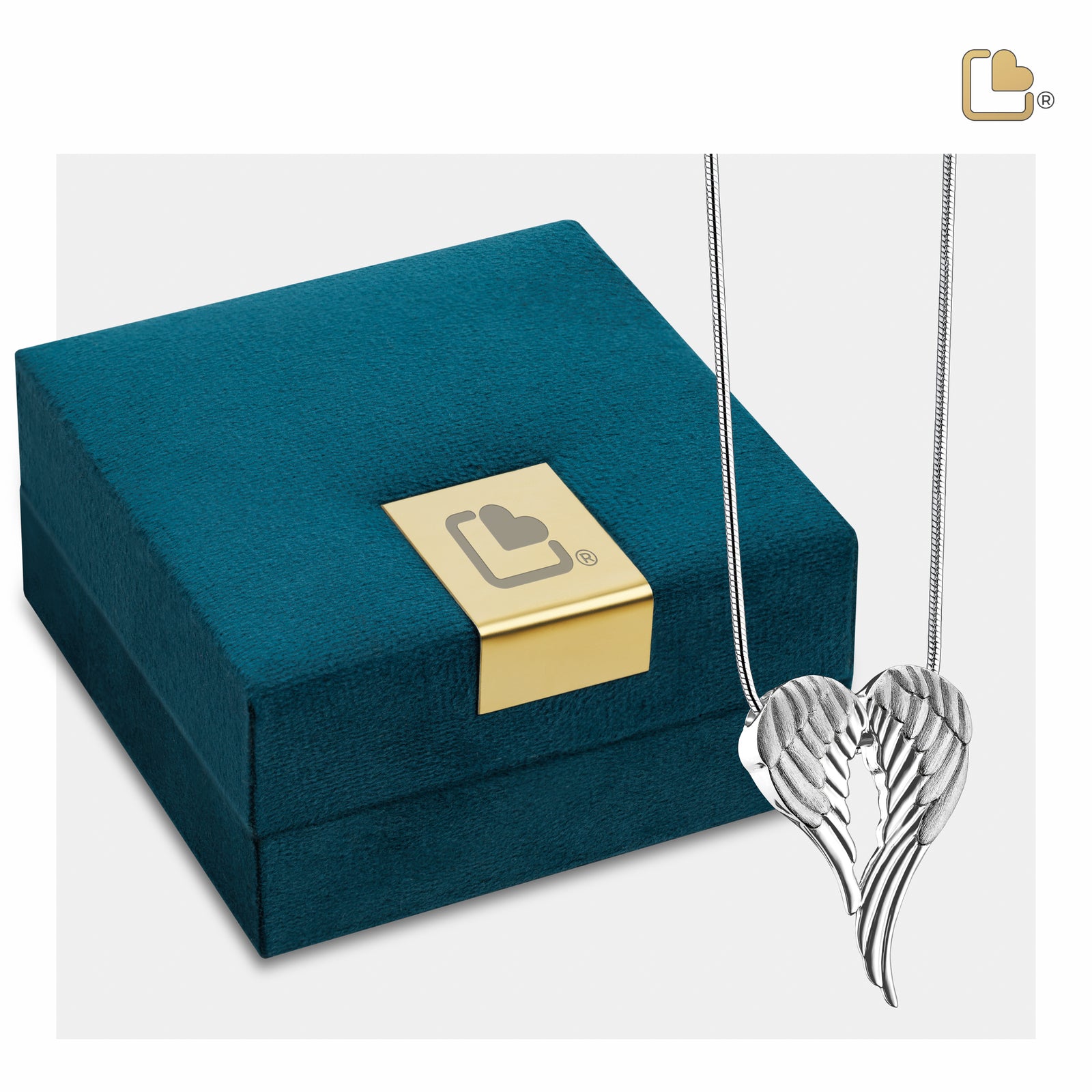 PD1370 AngelWings Ashes Pendant Pol & Bru Silver