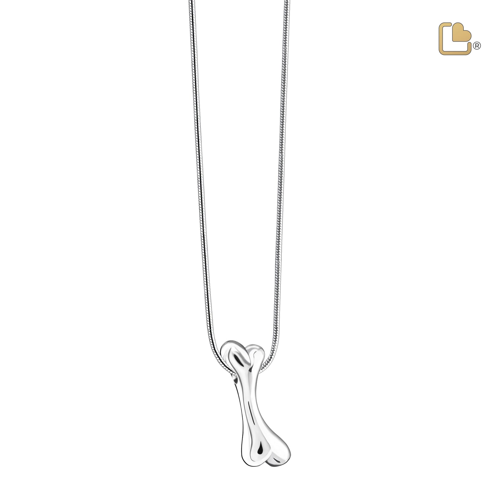 PD1410 DogBone Ashes Pendant Pol Silver