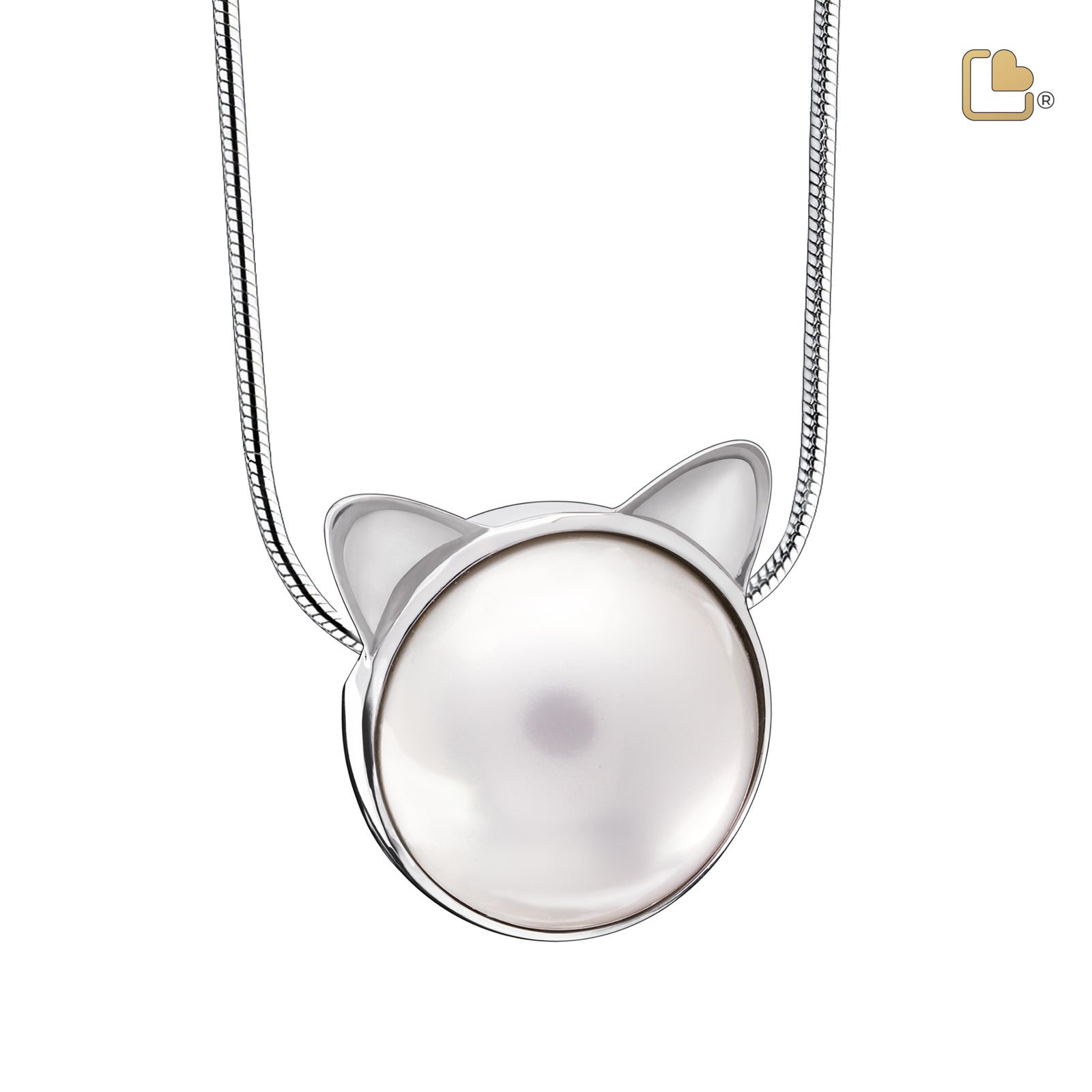 PD1420 CatPearl Ashes Pendant Pol Silver