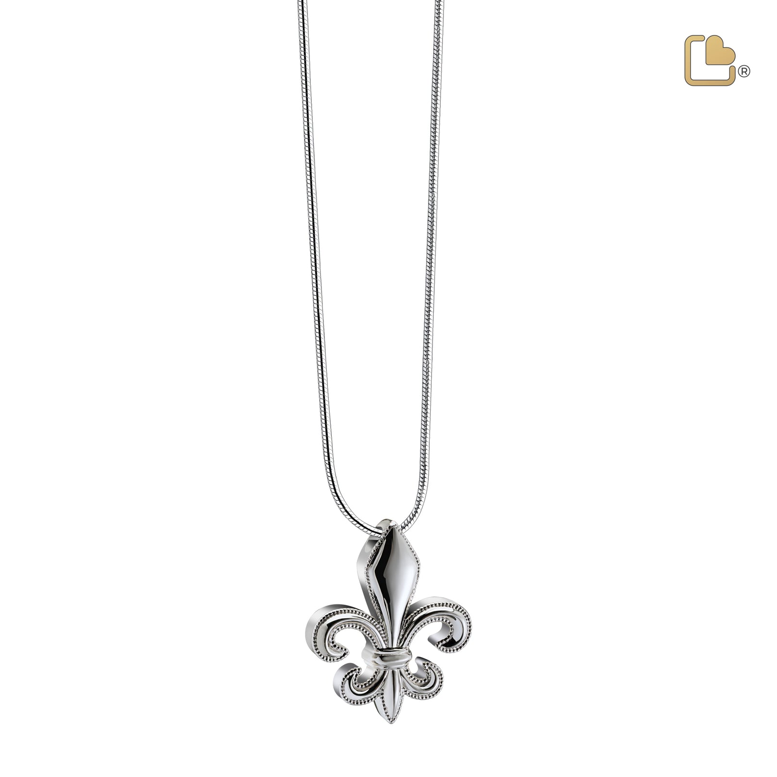 PD1500 Fleur-de-lis Ashes Pendant Pol Silver
