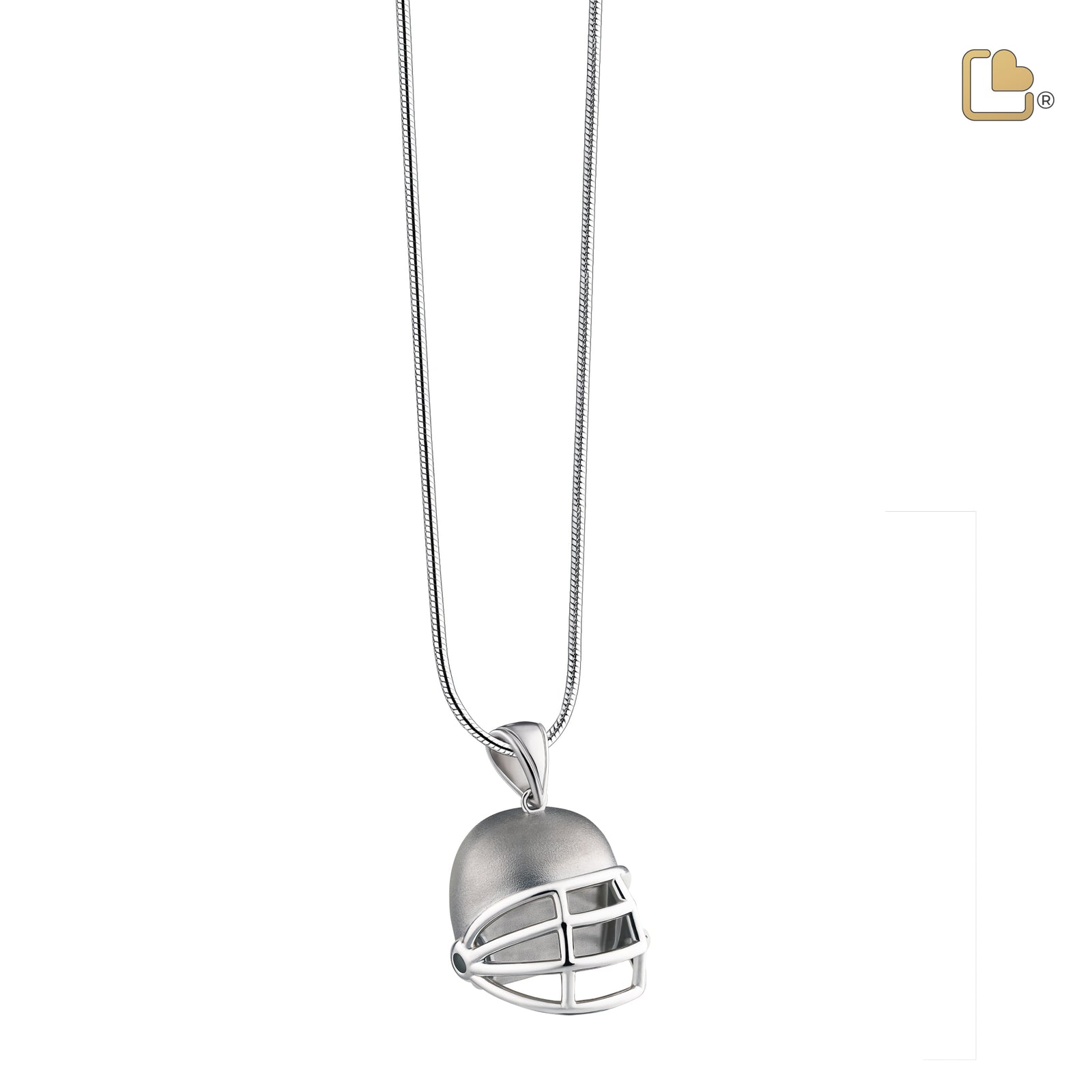 PD1510 Football Helmet Ashes Pendant Pol & Bru Silver