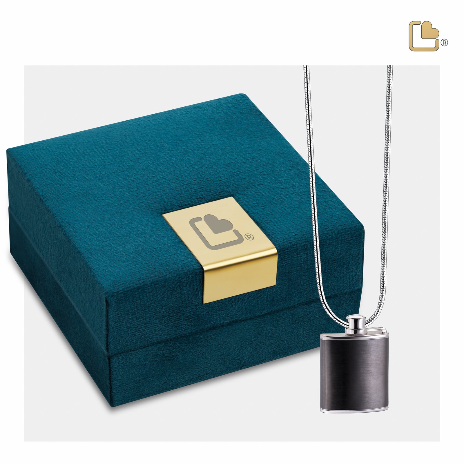 PD1513 Flask Ashes Pendant Pol & Bru Ruthenium
