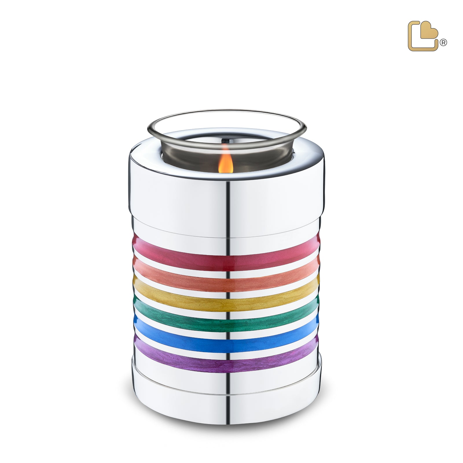 T222 ArtDeco Pride Tealight Urn Pol Silver