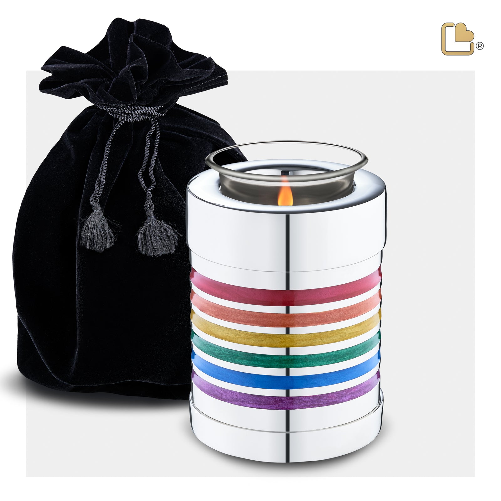 T222 ArtDeco Pride Tealight Urn Pol Silver