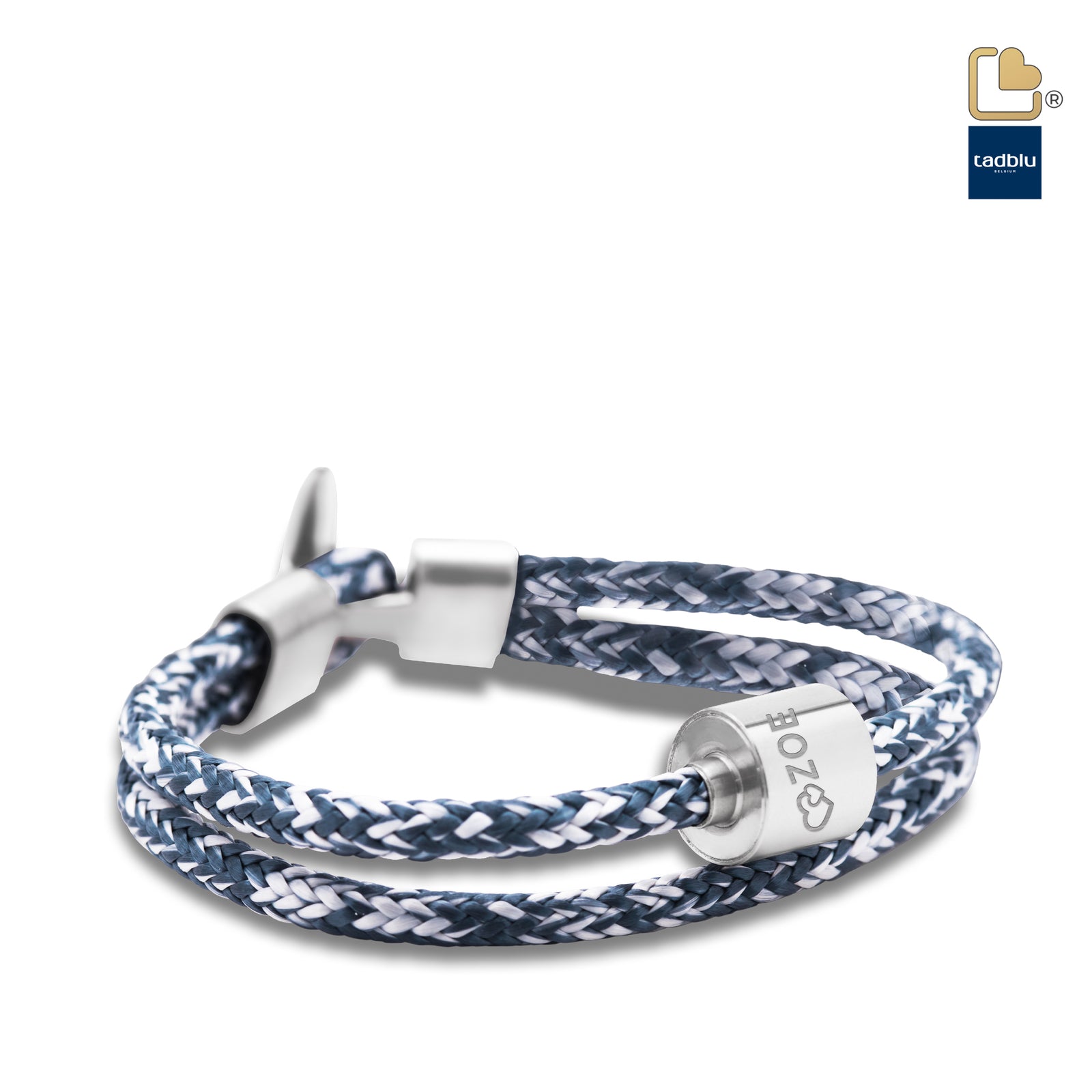 TB-BC6-XL Memento Bracelet (XL) Cord Brushed Ashes Bead Jeans