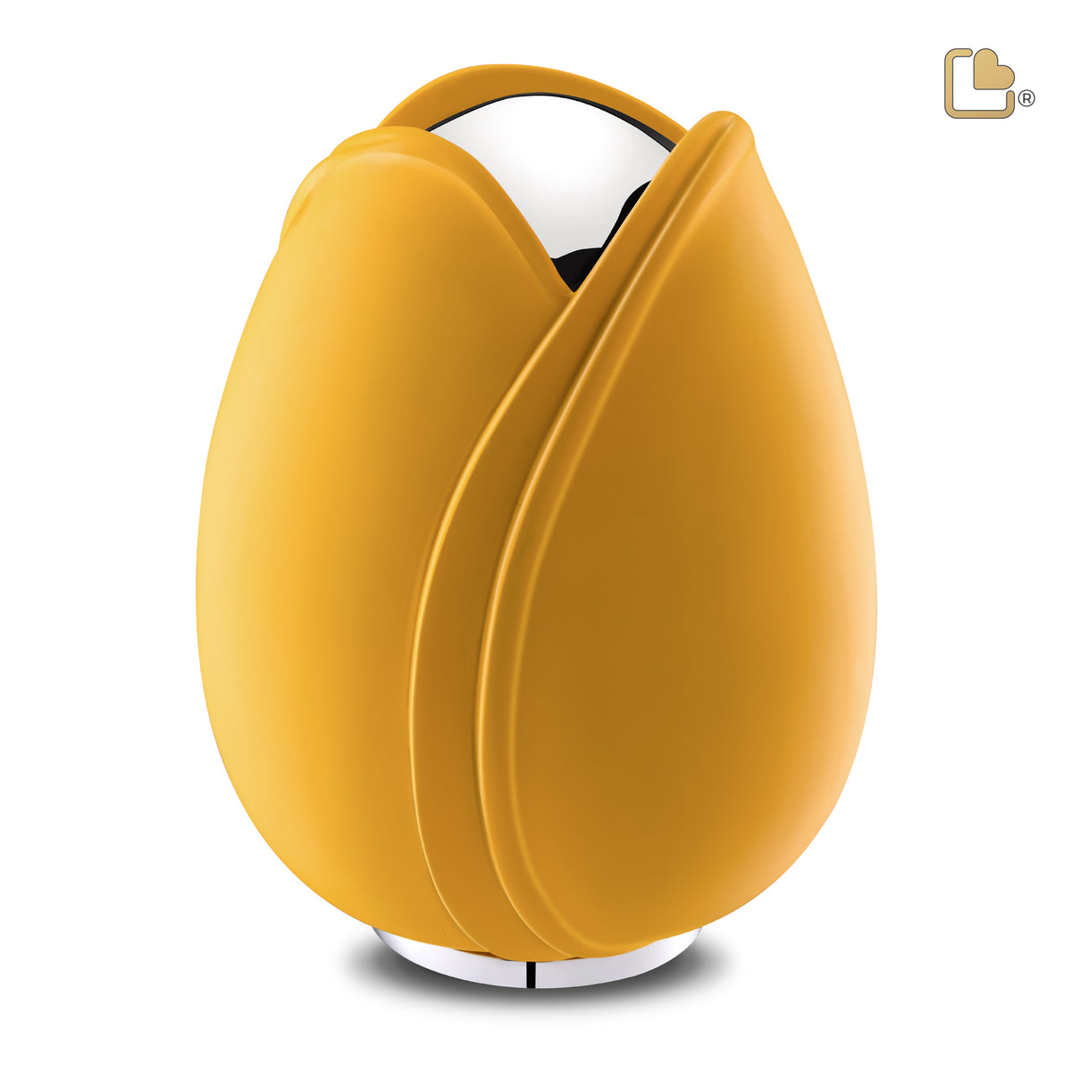 A1050   Tulip Standard Adult Urn Yellow &amp; Pol Silver