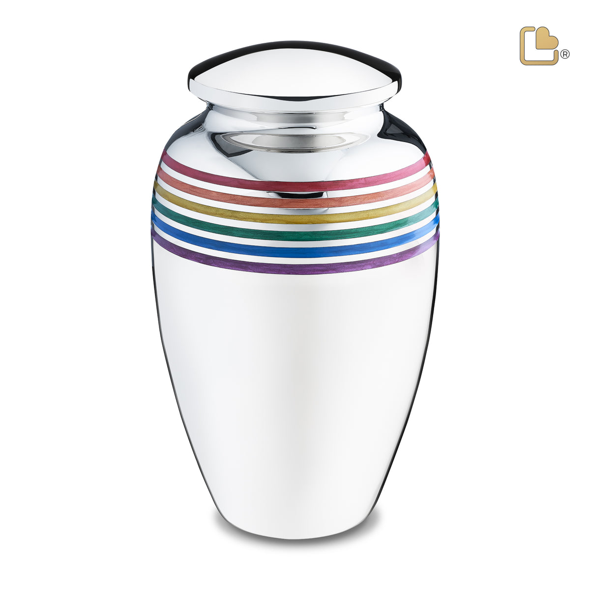 A222   ArtDeco Pride Standard Adult Urn Pol Silver