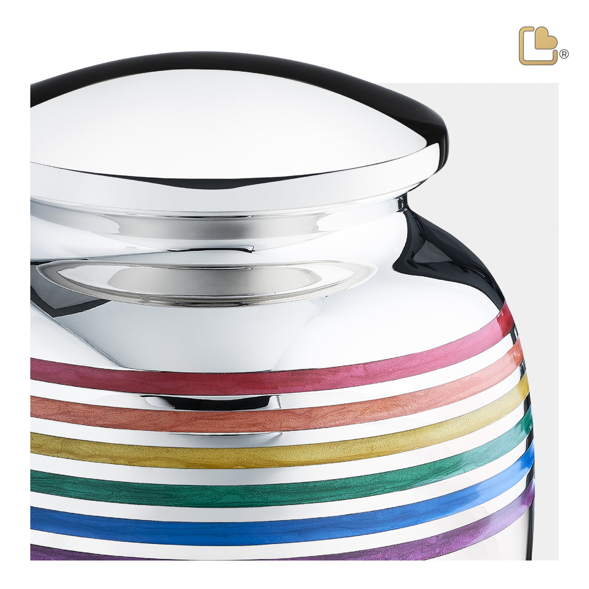 A222   ArtDeco Pride Standard Adult Urn Pol Silver