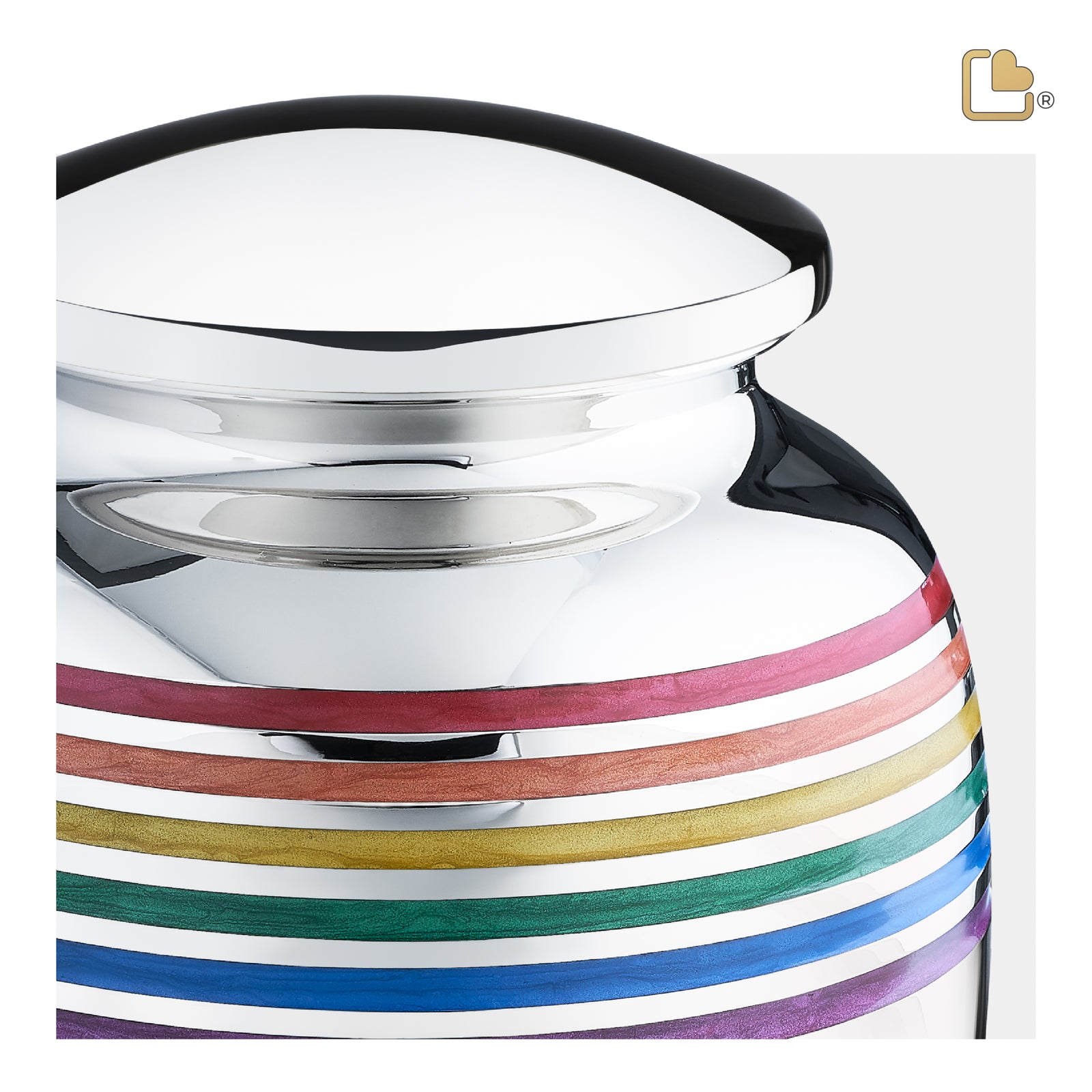A222   ArtDeco Pride Standard Adult Urn Pol Silver
