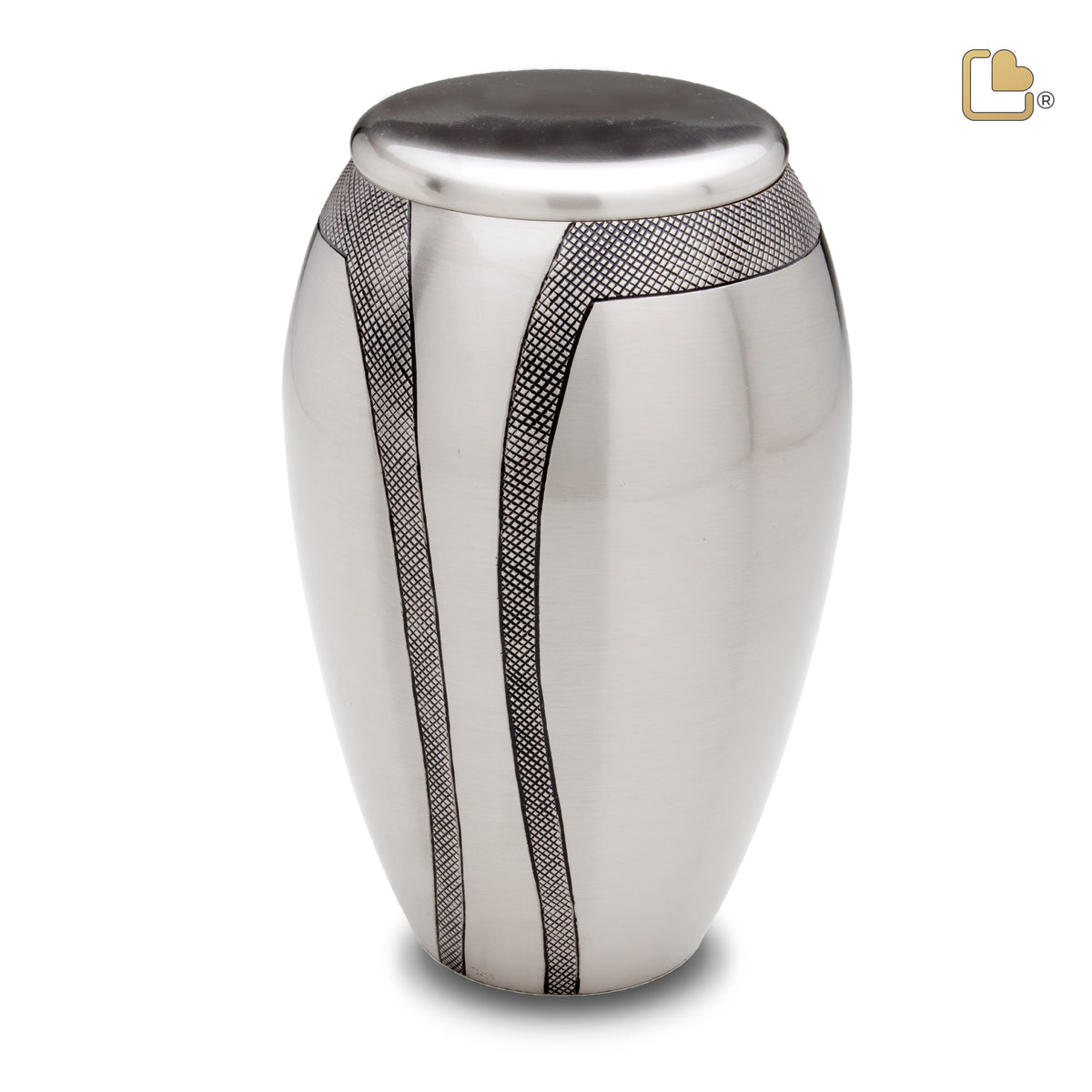 A505   Majestic Stripes Standard Adult Urn Bru Pewter