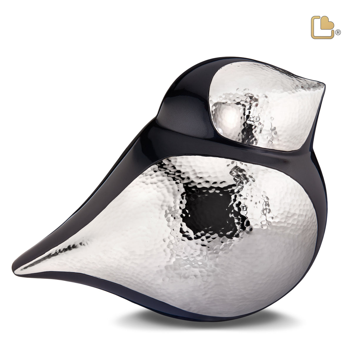 A560   SoulBird Male Standard Adult Urn Midnight &amp; Hmd Silver