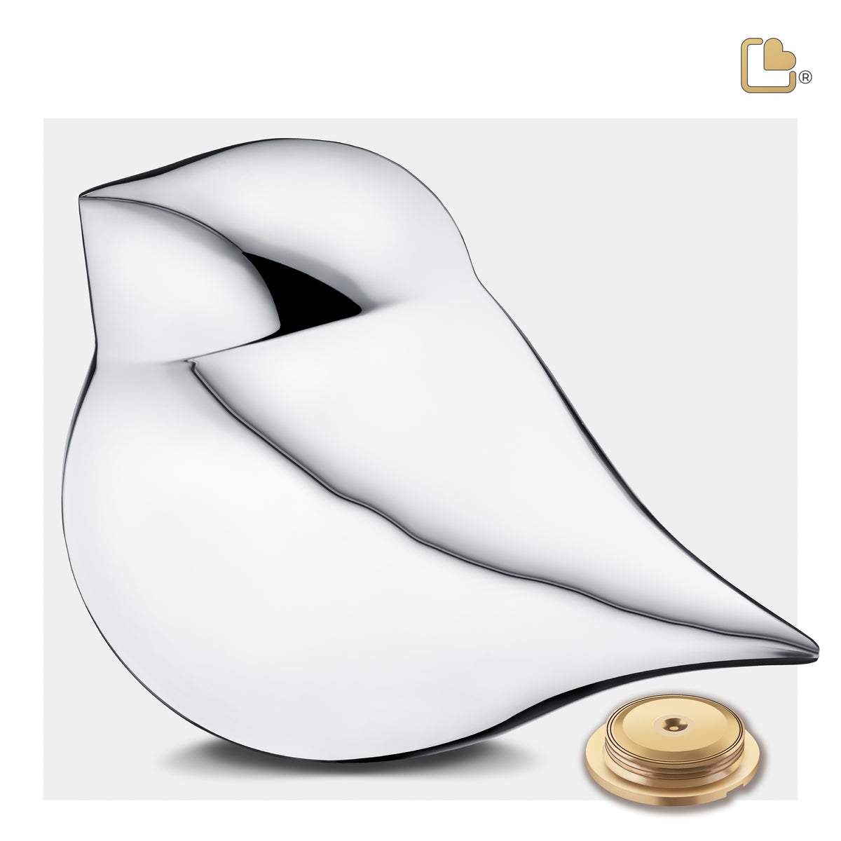 A562   SoulBird Male Standard Adult Urn Pol Silver
