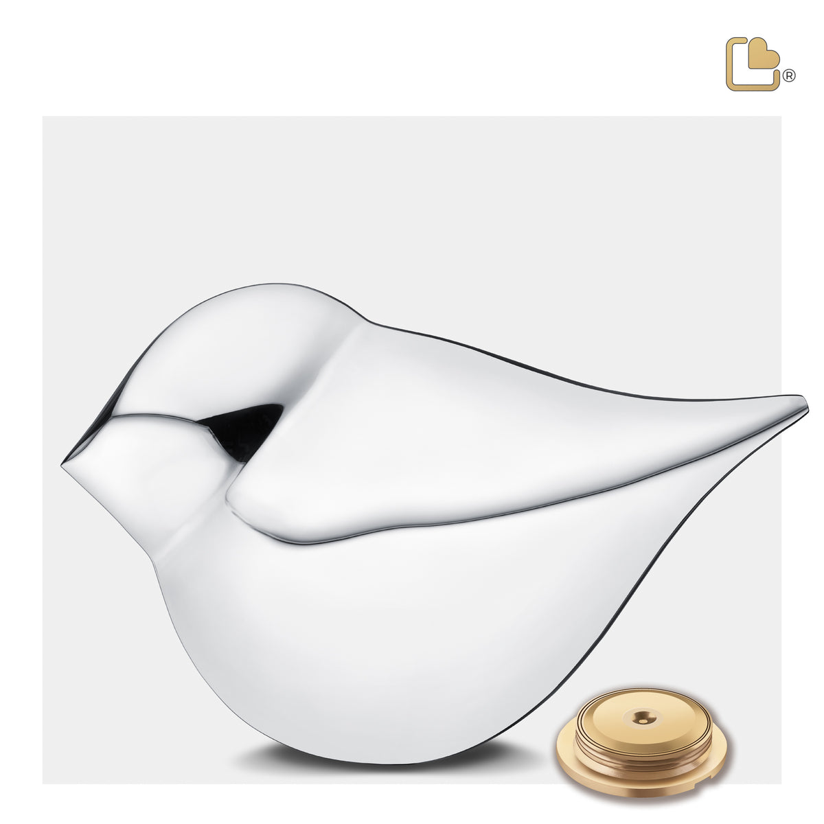 A563   SoulBird Female Standard Adult Urn Pol Silver