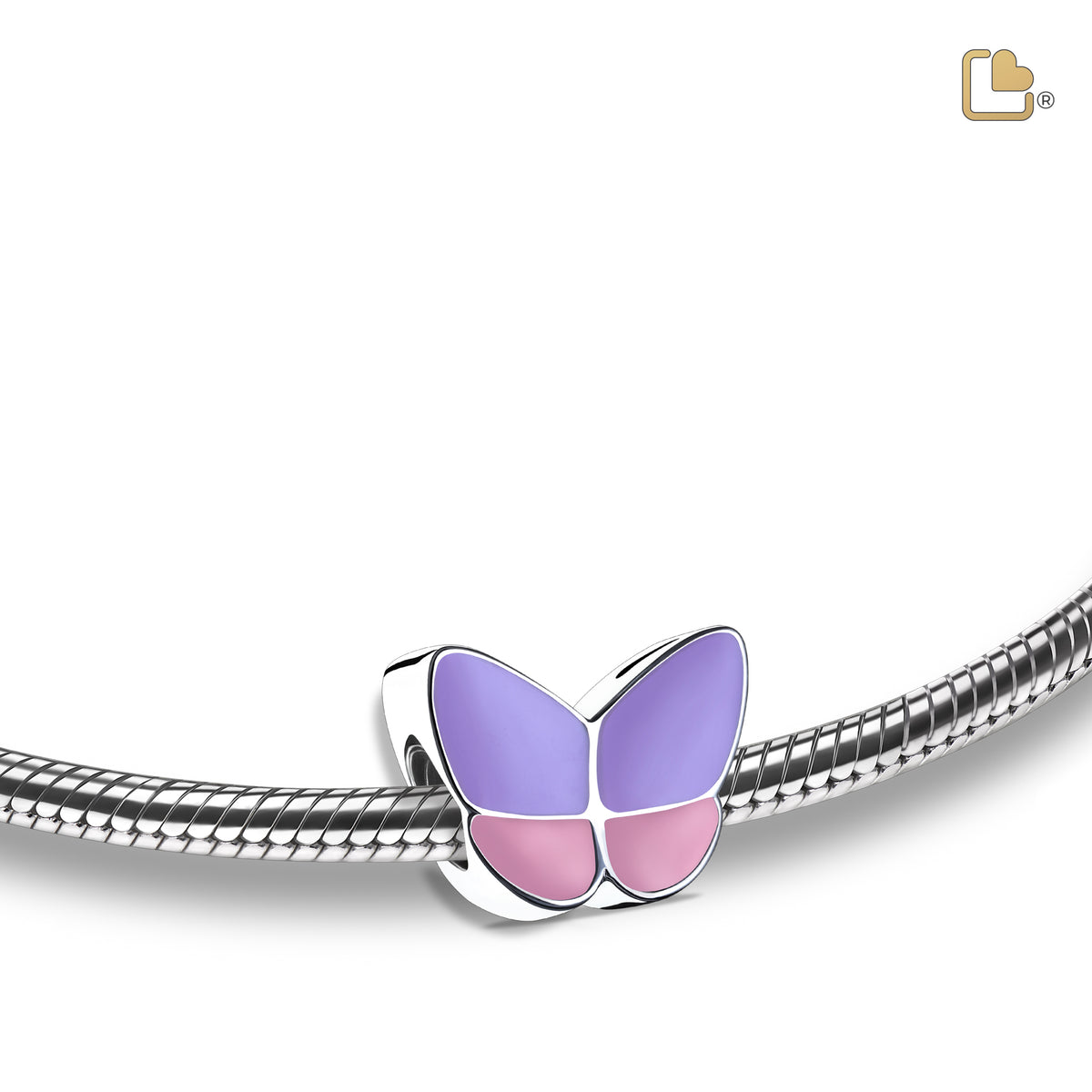 BD2090   Wings of Hope Ashes Bead Pearl Lavender &amp; Pol Silver