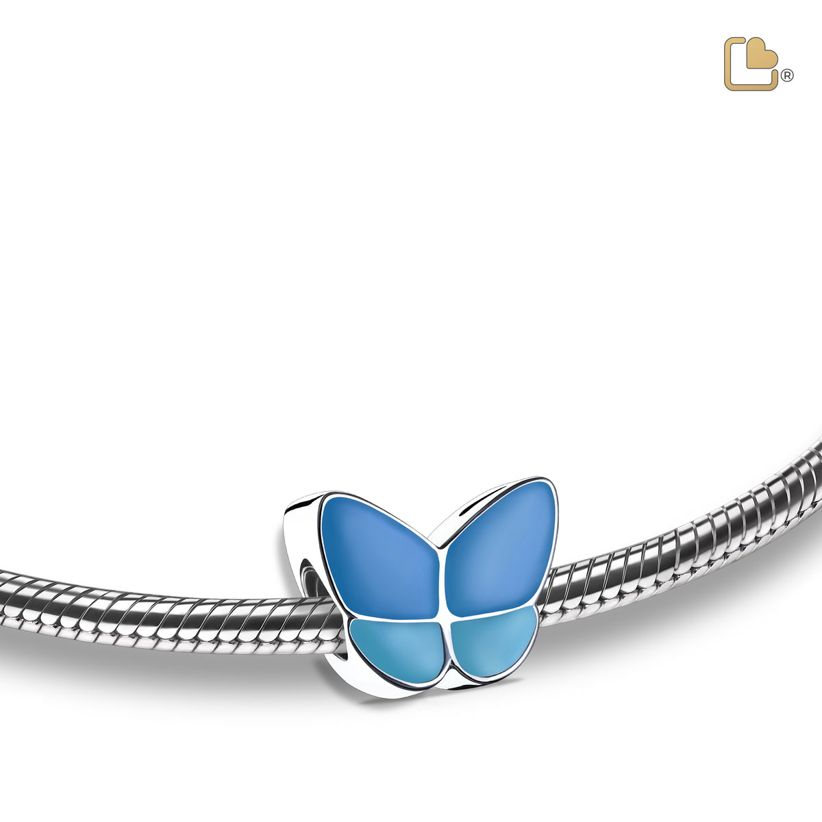 BD2091   Wings of Hope Ashes Bead Pearl Blue &amp; Pol Silver