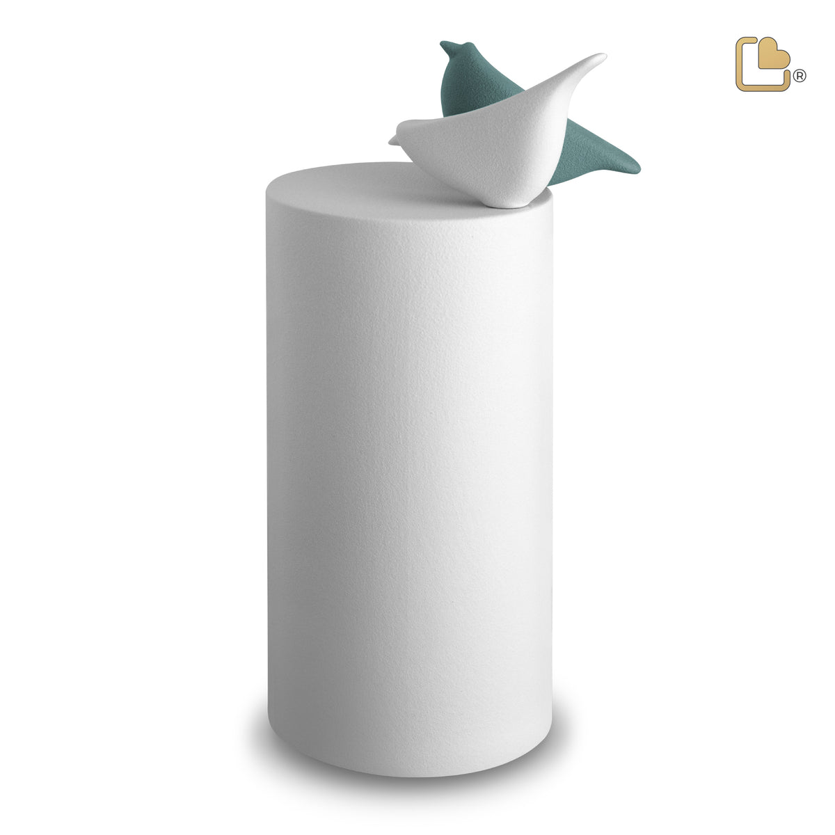 CA110   Togetherness Standard Adult Urn White &amp; Moss