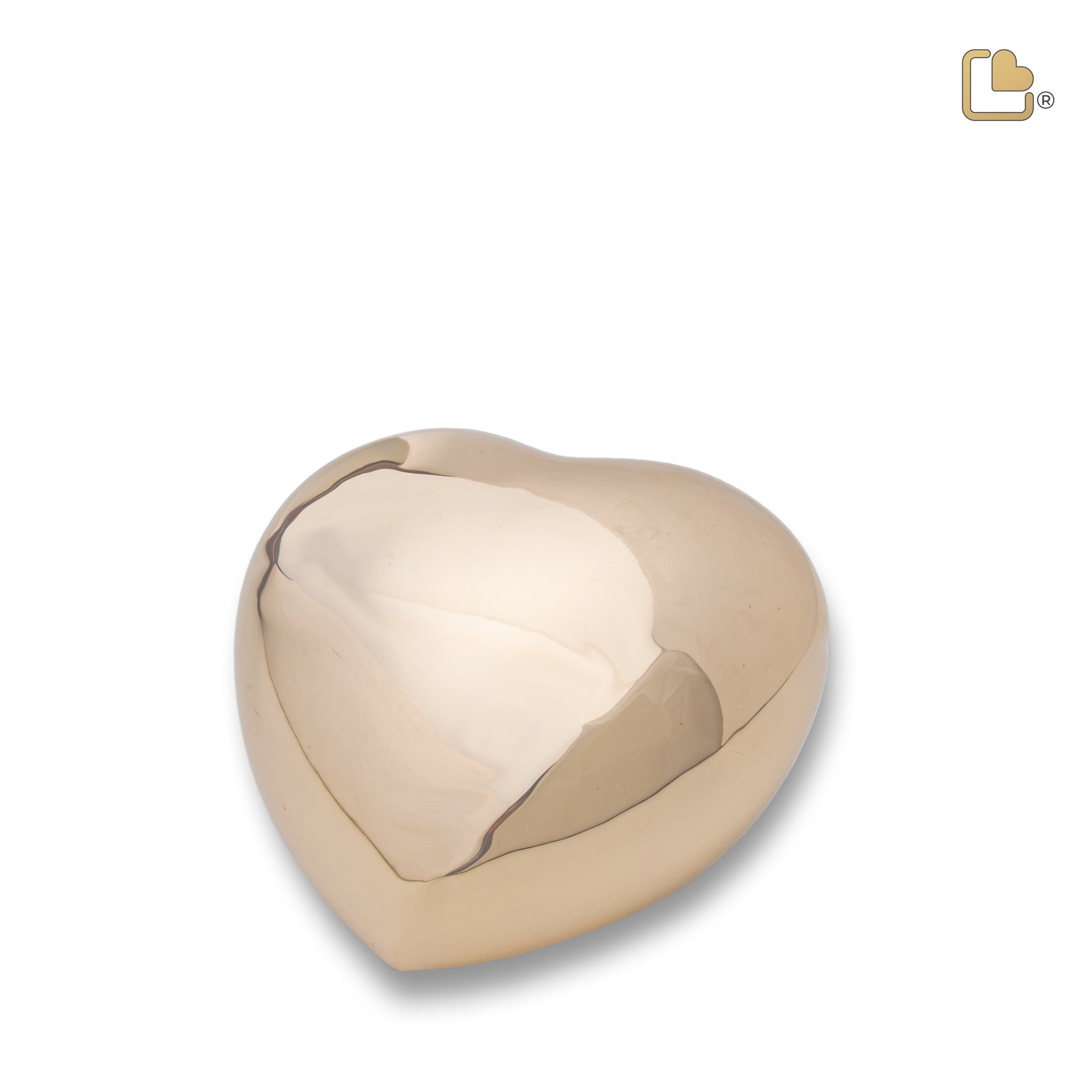 H677   Heart Keepsake Urn Pol Gold