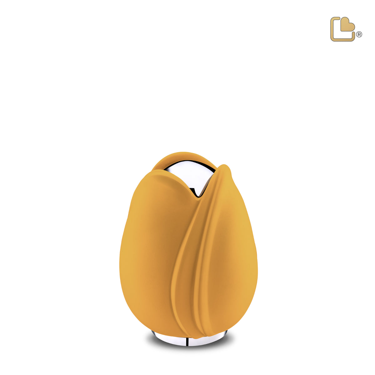 K1050   Tulip Keepsake Urn Yellow &amp; Pol Silver