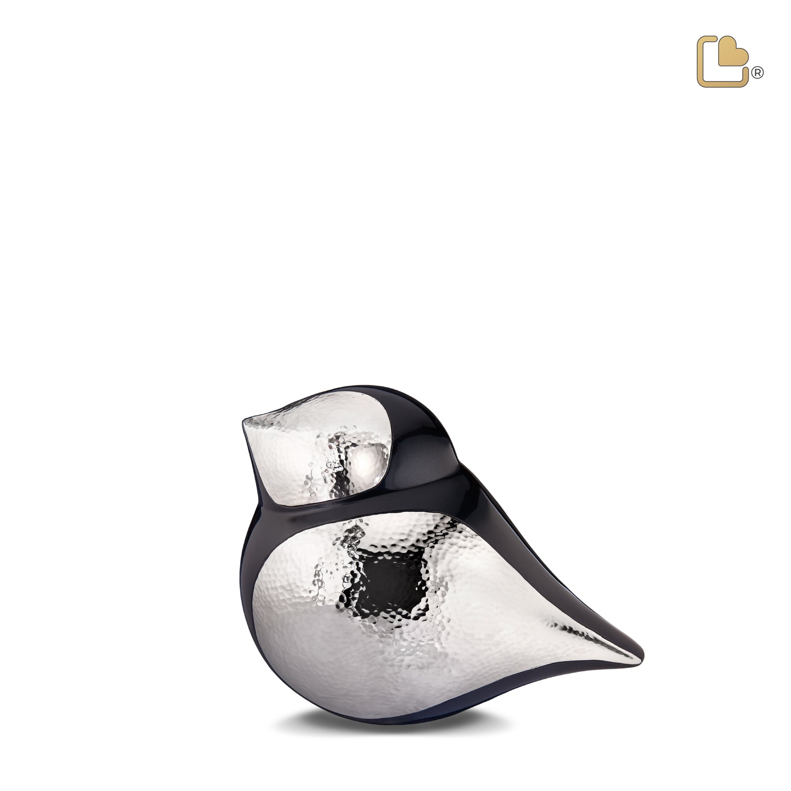 K560   SoulBird Male Keepsake Urn Midnight & Hmd Silver