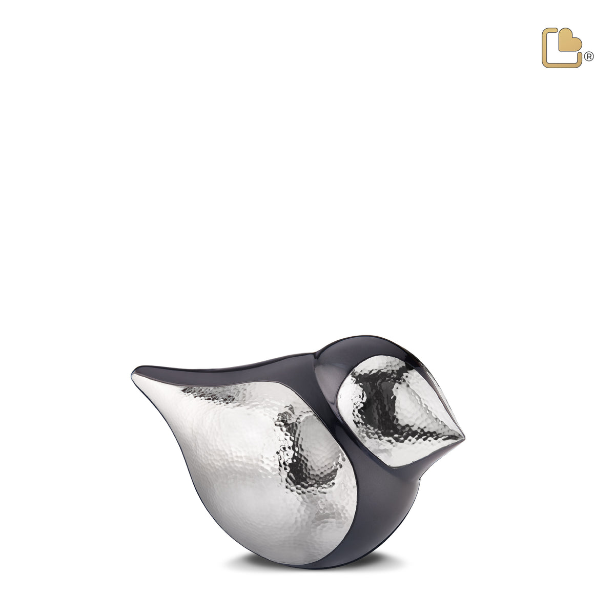 K561   SoulBird Female Keepsake Urn Midnight &amp; Hmd Silver