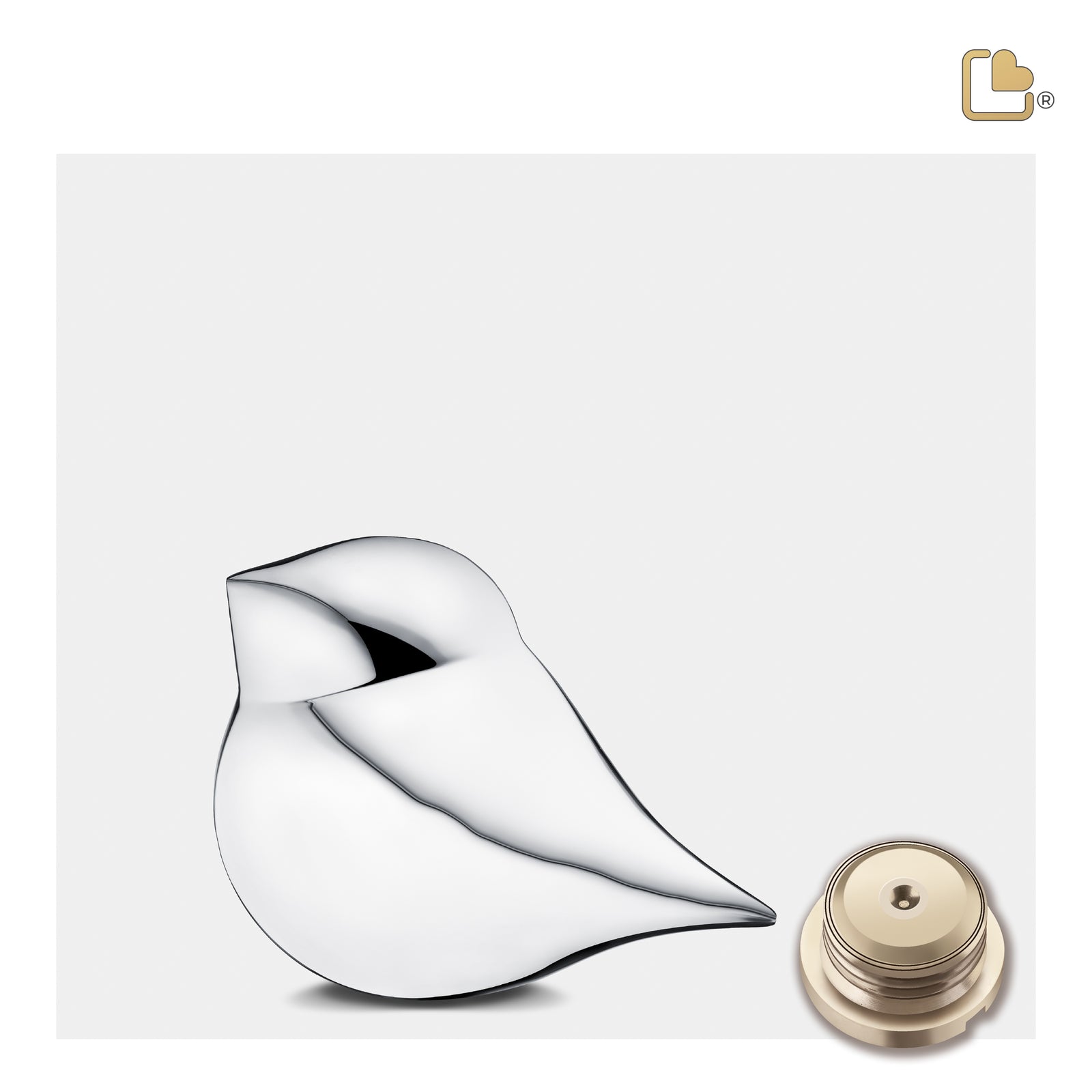 K562   SoulBird Male Keepsake Urn Pol Silver