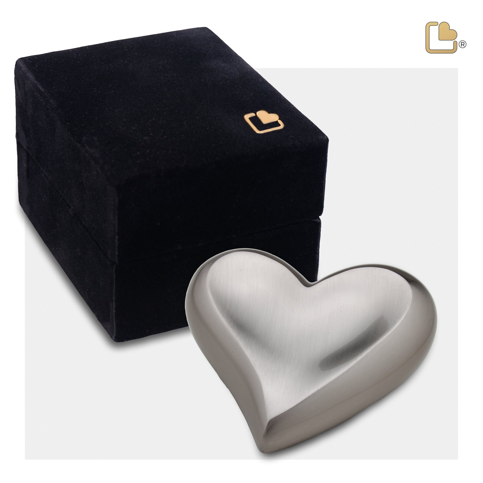 K617   Heart Keepsake Urn Bru Pewter
