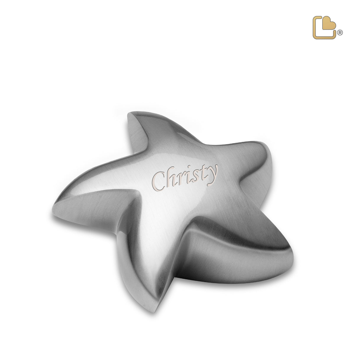 K623   Angelic Star Keepsake Urn Bru Pewter