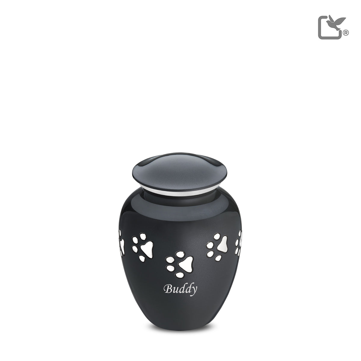 P212S   Classic Small Pet Urn Midnight &amp; Bru Pewter