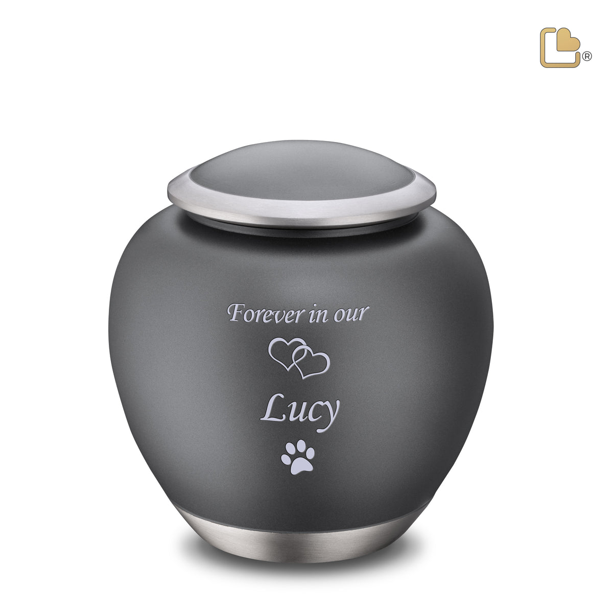 P560L   Shadow Large Pet Urn French Grey &amp; Bru Pewter
