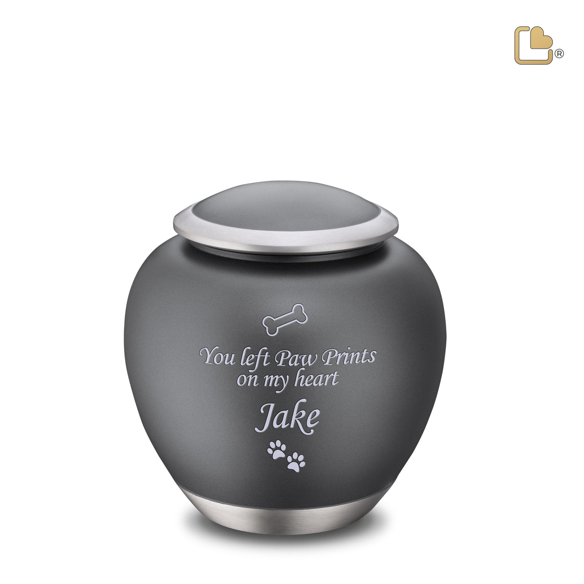P560M   Shadow Medium Pet Urn French Grey &amp; Bru Pewter